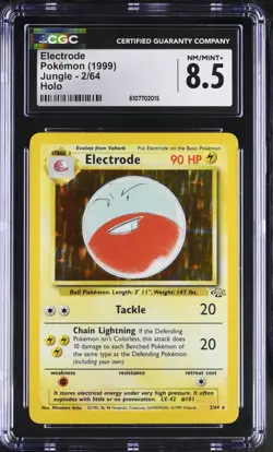 Pokemon CGC 8.5 Electrode Holo - Jungle Unlimited 2/64 - Image 1