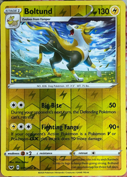 Pokemon - Boltund - 075/202 - Revers Holo Rare - Sword & Shield - NM/M - Image 1