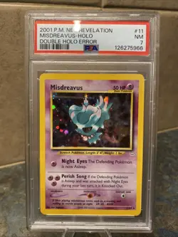 Pokemon Misdreavus Double Holo Neo Revelation 11/64 PSA 7 - Image 1