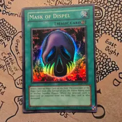 Yu-Gi-Oh! LON-017 Mask Of Dispel (Unlimited Edition) Super Rare, LIGHT PLAY - Image 1