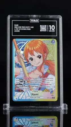 English 2025 One Piece Nami OP11-041 [Alt Leader] A Fist of Divine Speed TAG 10 - Image 1