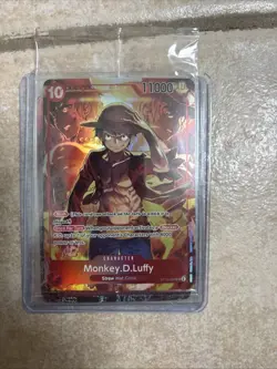 One Piece TCG Monkey D Luffy ST10-006 SR Treasure Booster Set Promo SEALED - Image 1