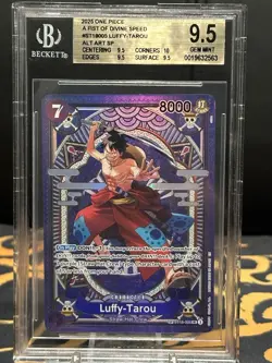 2025 ONE PIECE DIVINE SPEED OP11 SP ALT ART #ST18-005 LUFFY TAROU BGS 9.5 - Image 3