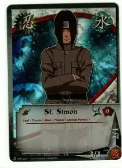 Naruto CCG FOIL St. Simon 190 near mint condition card - Image 1
