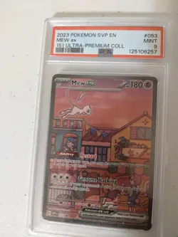 Mew ex 053 Sv: Scarlet & Violet Promo Cards Holo PSA 9 MINT - Image 1