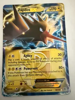 Lot of 3 Pokemon cards - Zapdos EX #48, Articuno EX #25, Moltres EX #14 (2012) - Image 2