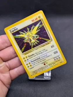 Pokemon Card Zapdos 16/102 Base Set Holo Rare WOTC Played - Image 2