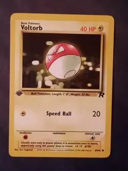 Pokemon Card TCG Voltorb Team Rocket 69 Regular 1st Edition Common - Image 1