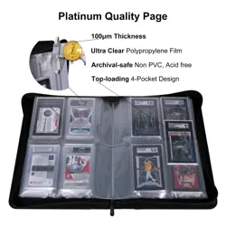 Graded Card Binder - Holds 40 SGC Slabs, 4 Pocket Slab Binder for SGC, BGS, H. - Image 3