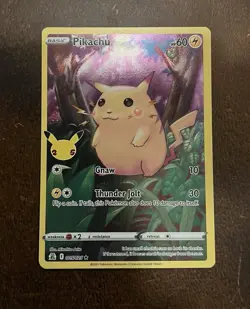 2021 Pikachu 005/025 Celebrations Holo Pokemon 25th Anniversary Trading Card - Image 1