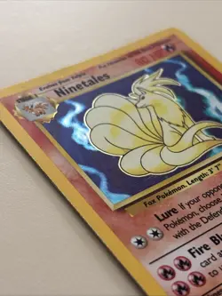 Ninetales Holo Base Set 12/102 Vintage Pokemon Card 1999 LP - Image 3