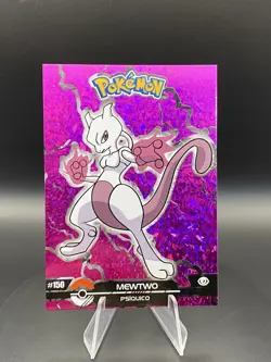 Mewtwo #150 Pink Holo Box Hit Crystal Dark Black Card Non TCG - Image 1