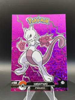 Mewtwo #150 Pink Holo Box Hit Crystal Dark Black Card Non TCG - Image 4