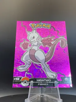 Mewtwo #150 Pink Holo Box Hit Crystal Dark Black Card Non TCG - Image 5