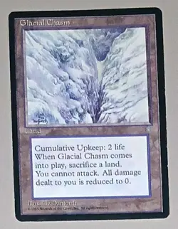 Magic the Gathering * MTG * 1 X Glacial Chasm * Ice Age * LP - Image 1