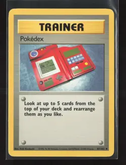 Pokedex 87/102 Uncommon Base Set Pokemon NM Pack Fresh - Image 2
