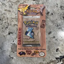 Pokemon Fossil Booster Blister Pack Lapras Artwork 1999 WOTC Factory Sealed - Image 1