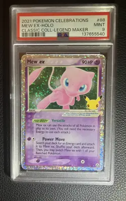 2021 POKEMON CELEBRATIONS CLASSIC COLLECTION #88 MEW EX-HOLO PSA 9 - Image 1