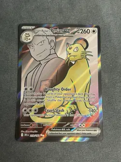 Pokemon TCG Team Rockets Persian EX Full Art 219/182 Destined Rivals - Image 1