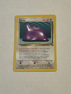 VTG Pokemon TCG Ditto 18/62 Fossil Set Non Holo Rare Unlimited WOTC 1999 LP - Image 3