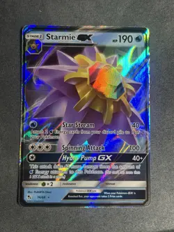 Pokemon TCG Starmie GX 14/68 Hidden Fates Extended Art Ultra Rare Holo 2019 - Image 1