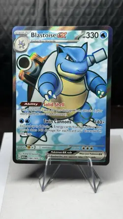 Blastoise ex 184/165 Pokemon Scarlet & Violet 151 Full Art/Ultra Rare Near Mint - Image 1