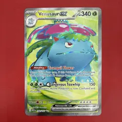 Pokemon 2023 Scarlet & Violet 151 Venusaur EX 182/165 Ultra Rare Full Art NM - Image 2