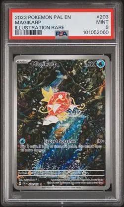 2023 POKEMON PAL EN-PALDEA EVOLVED ILLUSTRATION RARE #203 MAGIKARP PSA 9 - Image 3