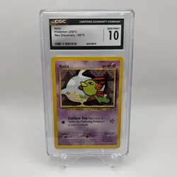 CGC 10 Natu Pokemon TCG 59/75 Neo Discovery 59 2001 #59 - Image 1