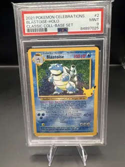 BLASTOISE HOLO PSA 9 2021 POKEMON CELEBRATIONS #2/102 CLASSIC COLL BASE SET - Image 1