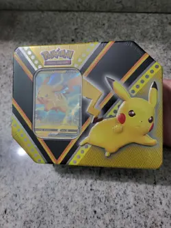 Pokemon Tcg V Powers Tin Pikachu New Factory Sealed New - Image 1