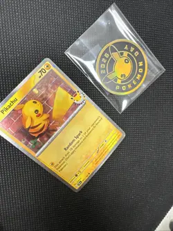 Pikachu 051 /162 Stamped 2026 Pokemon Day 30 Promo TCG With Coin - Image 2