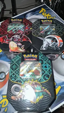 Pokemon TCG: Scarlet & Violet Paldean Fates Collector Tins Set (Lot of 3) - Image 1