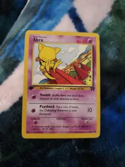 Pokemon Team Rocket 1st Edition Regular Finish Abra 49/82 Vintage OC216 - Image 3