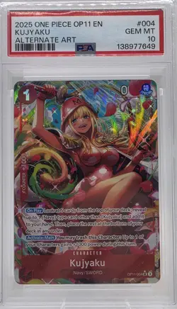 Kujyaku #004 2025 One Piece Op11-A Fist Of Divine Speed PSA 10 Alt Art - Image 1