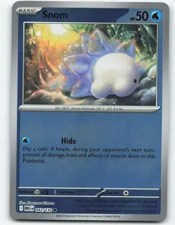Snom #042/132 Reverse Holo Pokemon Card ME01: Mega Evolution - Image 1