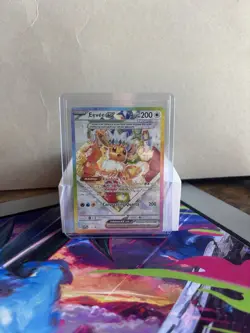 Pokemon TCG Prismatic Evolutions Eevee EX 174 Black Star Promo Card NM Condition - Image 1
