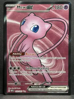 Pokemon Mew EX TCG Scarlet & Violet Full Art Holo Ultra Rare Card 193/165 NM - Image 1