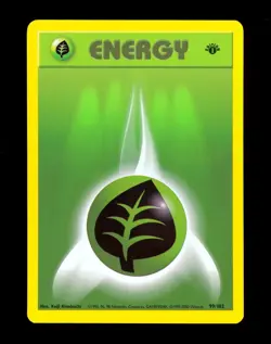 2000 Pokemon GRASS ENERGY Base Set 1ST EDITION CHINESE Non Holo Card 99/102 MINT - Image 1