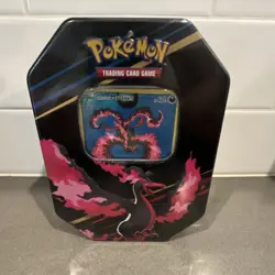 Pokemon Crown Zenith Tin Galarian Moltres Booster Promo Card Sealed Box - Image 1