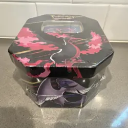 Pokemon Crown Zenith Tin Galarian Moltres Booster Promo Card Sealed Box - Image 4