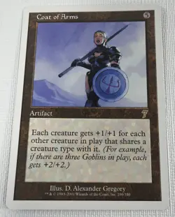 Coat of Arms - 7th Edition (Set#: 290/350) -Rare - Artifact - MTG - LP - Image 1