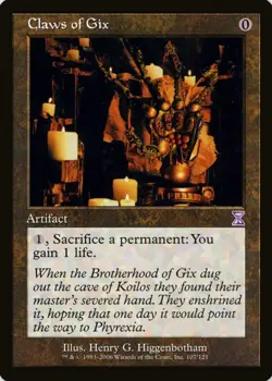 X 1 Claws of Gix NM-M Time Spiral 107 MTG Magic The Gathering - Image 1