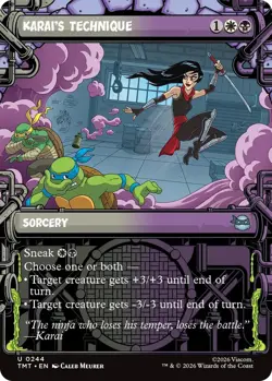 x4 Karai's Technique - Foil - Showcase U MTG Teenage Mutant Ninja Turtles M/NM, - Image 1