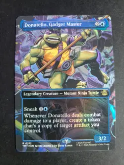 Donatello, Gadget Master (Borderless Foil) Rare MTG Ninja Turtles - Image 1