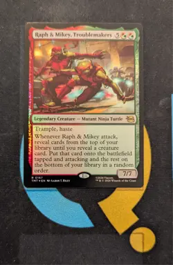 Raph & Mikey, Troublemakers Foil Rare TMT 167 Teenage Mutant Ninja Turtles MTG - Image 1