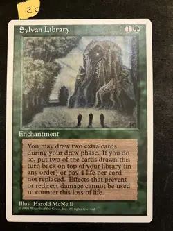 Magic The Gathering MTG Sylvan Library 4th Edition, Excellent Condition - Image 1