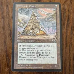 Magic The Gathering Alliances Phyrexian Devourer MTG 1996 Mark Tedin - Image 1