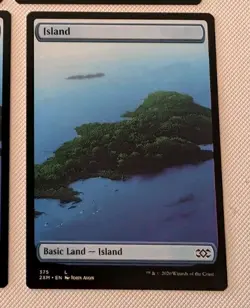 MTG *FULL ART * Double Masters ISLAND #375 NM - Image 1