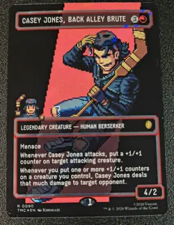MTG Casey Jones, Back Alley Brute - Pixel (Surge Foil) - NM/Unplayed - TMNT - Image 1
